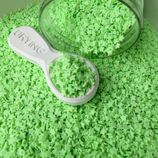 5mm Green Star V2 Polymer Clay Sprinkle Pieces (NOT EDIBLE) D55-06
