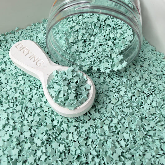 5mm Light Turquoise Star V2 Polymer Clay Sprinkle Pieces (NOT EDIBLE) D55-07