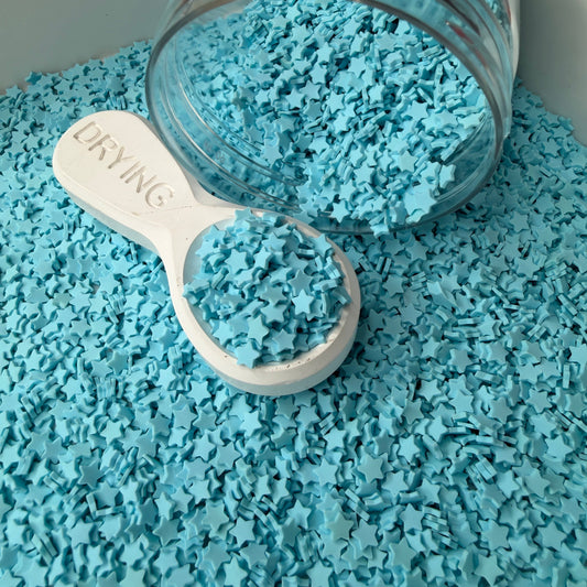 5mm Light Blue Star V2 Polymer Clay Sprinkle Pieces (NOT EDIBLE) D55-08