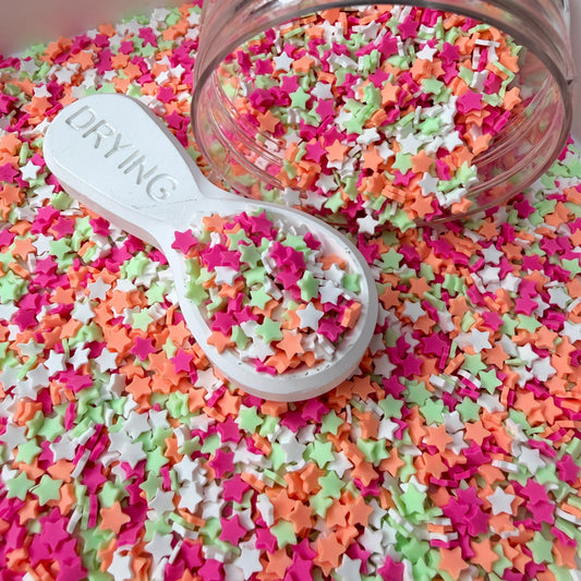 5mm Retro Star Polymer Clay Sprinkle Mix (NOT EDIBLE) D55-20