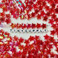 10MM AB Red Transparent Acrylic Star Spacer Beads
