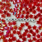 10MM AB Red Transparent Acrylic Star Spacer Beads
