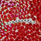 8MM AB Red Transparent Acrylic Heart Spacer Beads with Vertical Hole