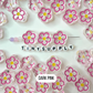 Chunky Flower Outline Enamel Acrylic Bead (19x19mm)