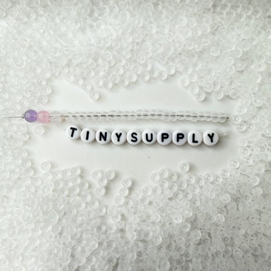 4MM Frosted White Seed Beads (T007-12A)