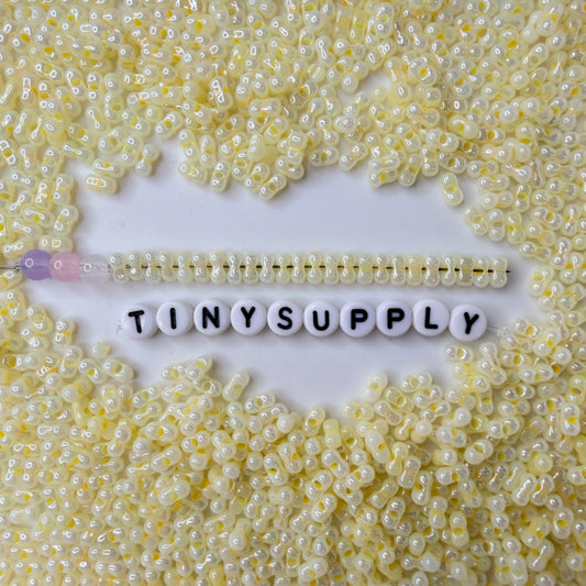 6MM Luster Peanut Shaped Seed Beads-Yellow (K010-4H)