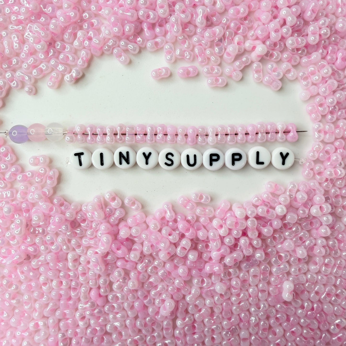 6MM Luster Peanut Shaped Seed Beads-Pink (K010-4G)