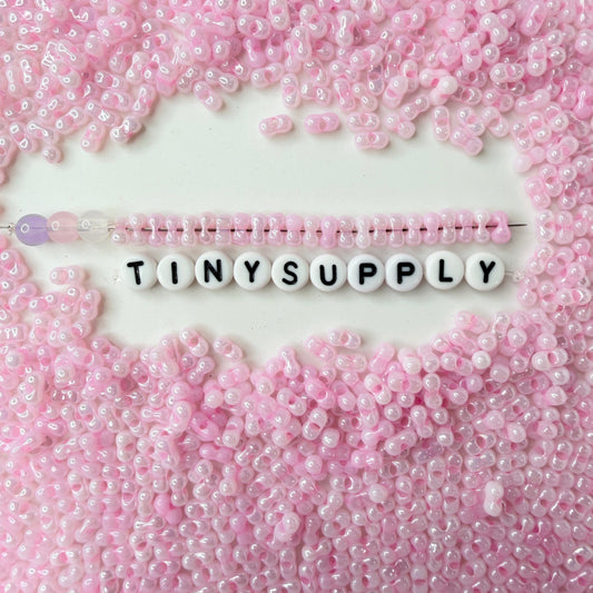 6MM Luster Peanut Shaped Seed Beads-Pink (K010-4G)