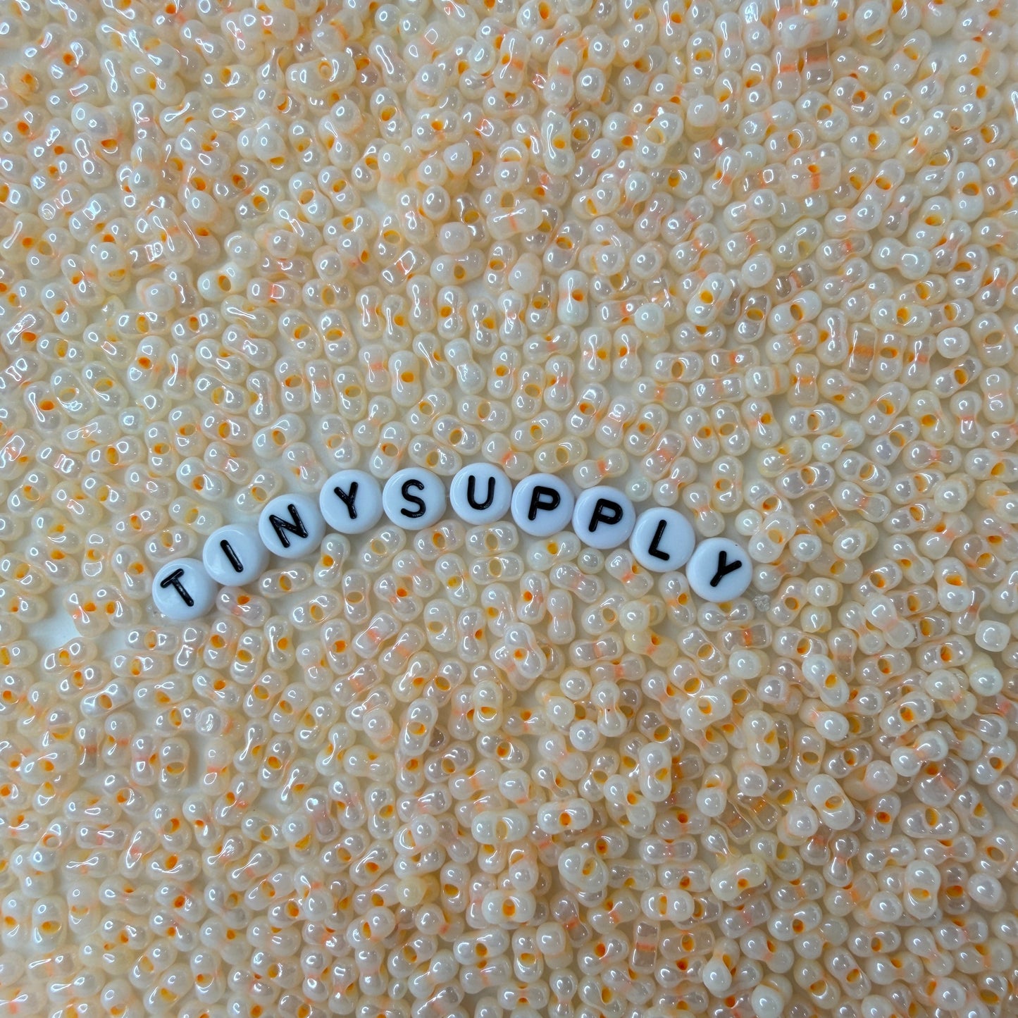 6MM Luster Peanut Shaped Seed Beads-Orange (K010-4F)