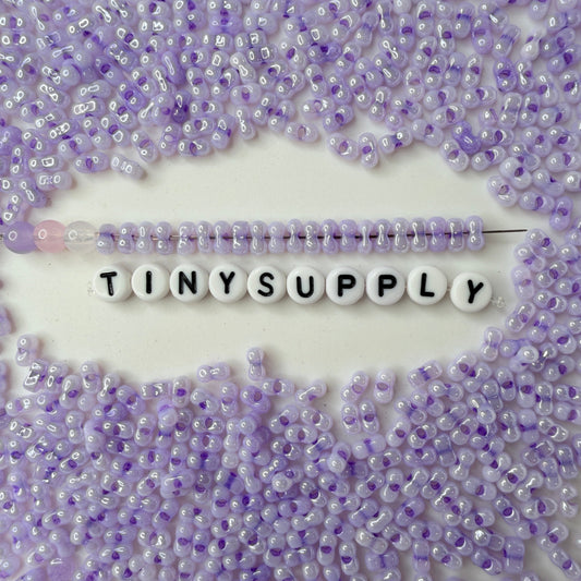 6MM Luster Peanut Shaped Seed Beads-Lilac (K010-04A)