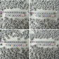 White CUBE Black Letter A-Z Alphabet Individual Beads (6MM)