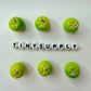 Peeled Orange and Green Oranges Charm with Eye Pin