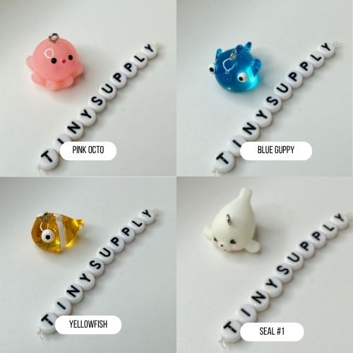 Resin Squid, Cuttlefish, Stars, Jellyfish, Marine Life Themed Resin Charms