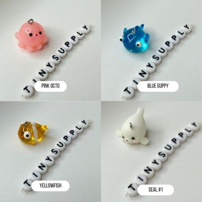 Resin Squid, Cuttlefish, Stars, Jellyfish, Marine Life Themed Resin Charms