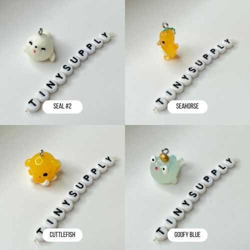 Resin Squid, Cuttlefish, Stars, Jellyfish, Marine Life Themed Resin Charms
