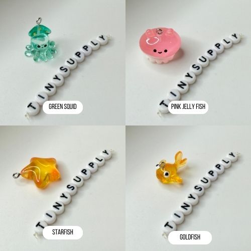 Resin Squid, Cuttlefish, Stars, Jellyfish, Marine Life Themed Resin Charms
