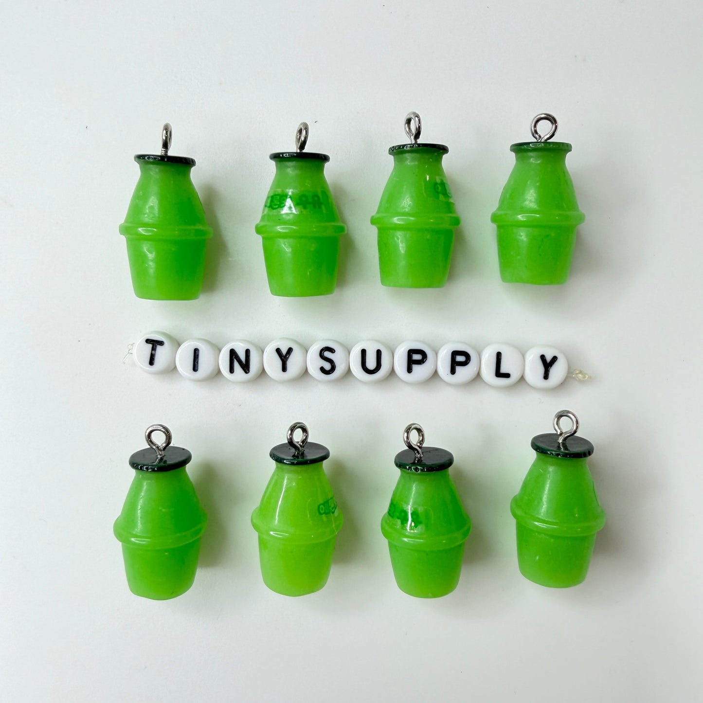 Korean Banana, Strawberry, Chocolate Milk Bottle Charms (21MM x 31MM)