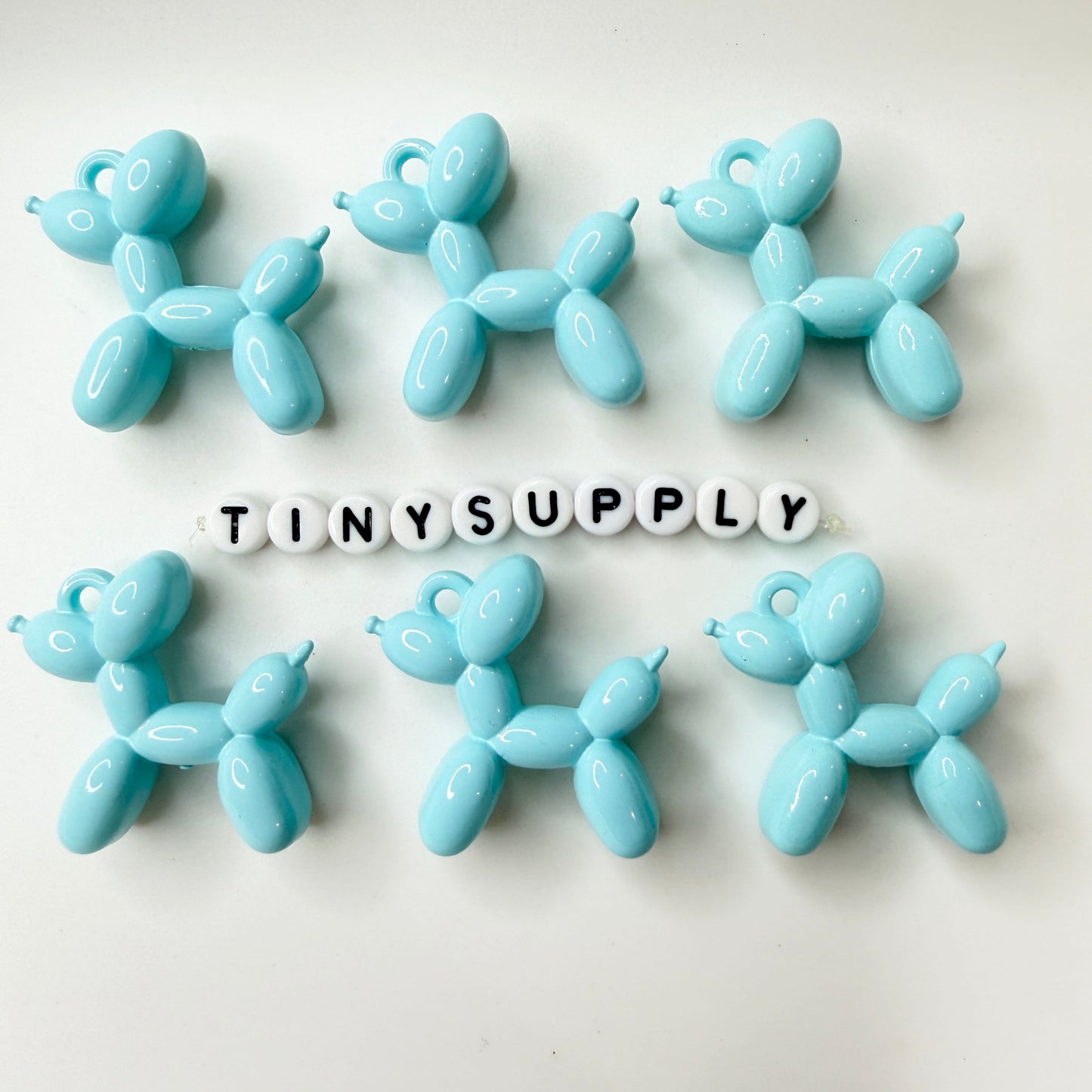 3CM Pastel Puffy Balloon Dog Resin Charm