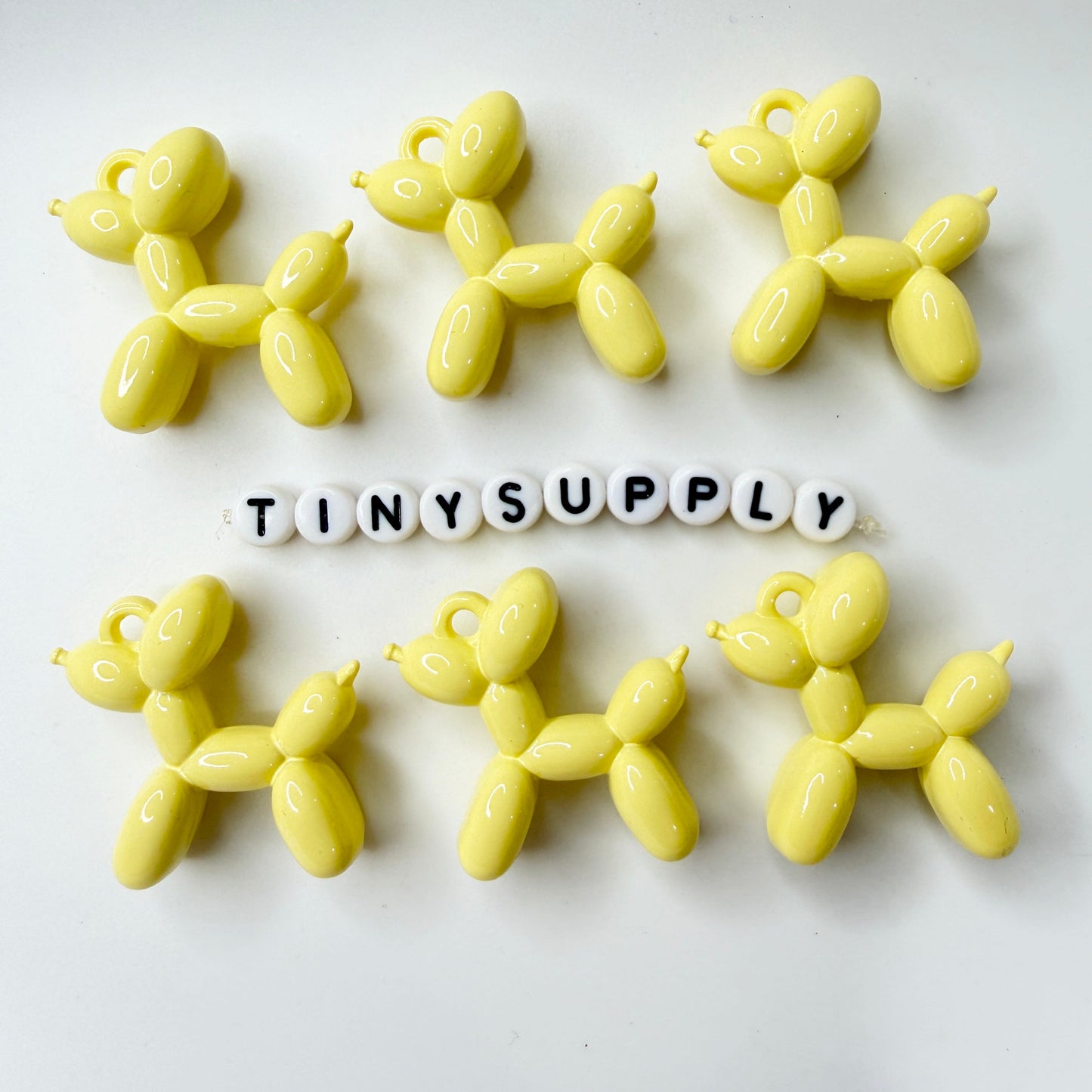 3CM Pastel Puffy Balloon Dog Resin Charm