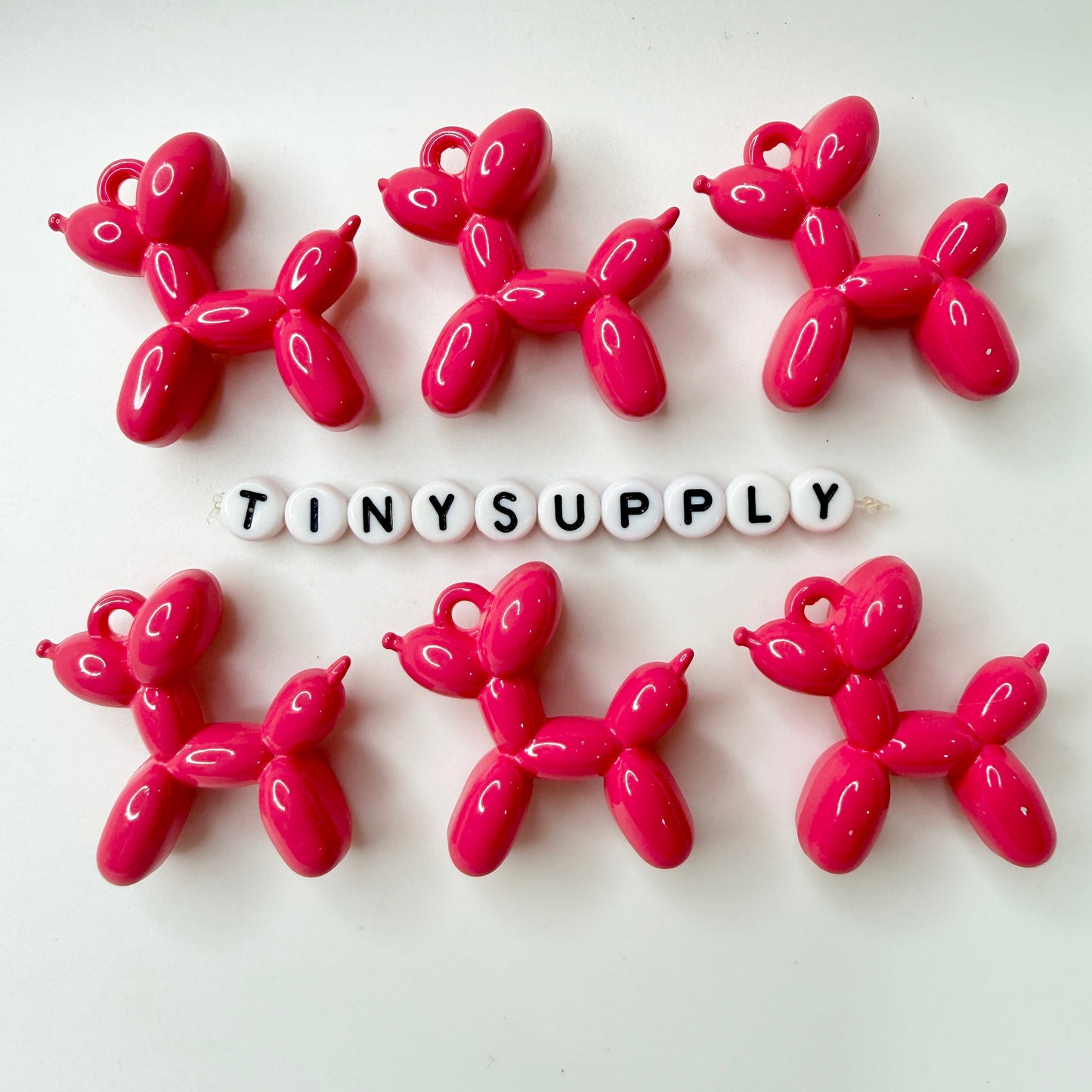 3CM Pastel Puffy Balloon Dog Resin Charm