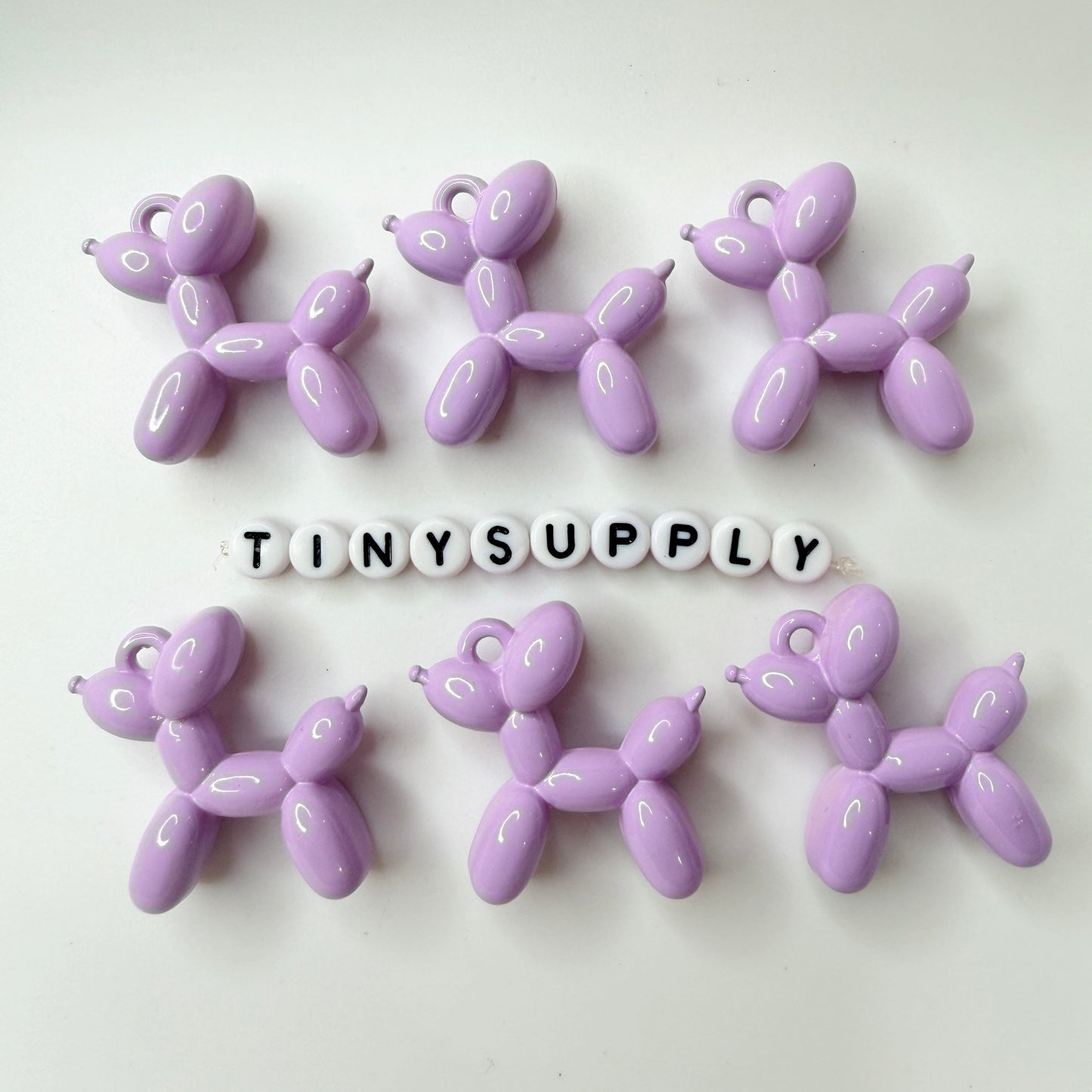 3CM Pastel Puffy Balloon Dog Resin Charm