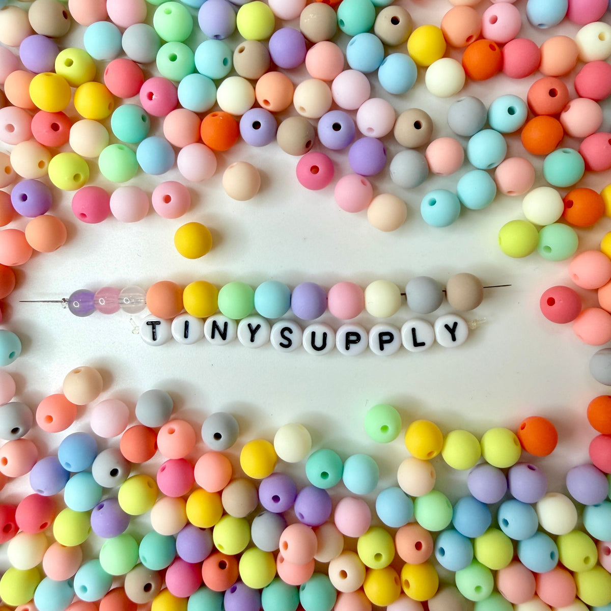 6MM/8MM Mix Colored Matte Acrylic Round Ball Beads