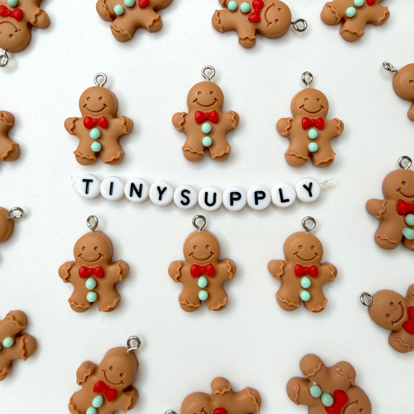 Gingerbread Man Christmas Themed Charm (19.6mm x 19.8mm)