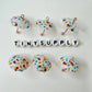 22MM Rainbow, Dots, Hearts, Resin Umbrella Charm