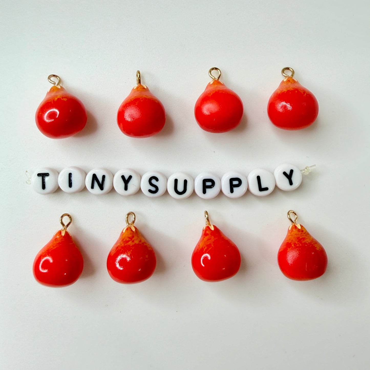 Red Pomegranate, Green Purple Grapes Resin Charms