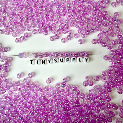6MM/8MM AB Lilac Acrylic Iridescent Beads