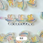 Chunky Iridescent Bunny Planet Acrylic Bead (25x25mm)