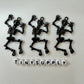 Dancing Skeleton Enamel Charm, Halloween Themed Charms (53mm x 36mm)