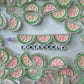 Chunky Watermelon Slice Enamel Acrylic Bead (15.5x26mm)