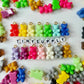 Solid Basics Colored Gummy Bear Charm with Eye Pin (10mm x 16mm)