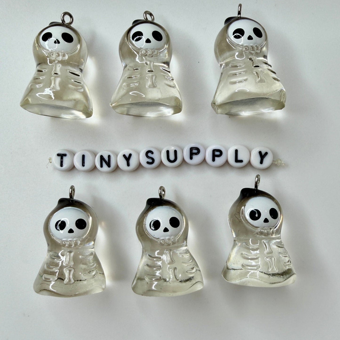 Resin Ancient Skull and Ghost, Halloween Themed Resin Charms