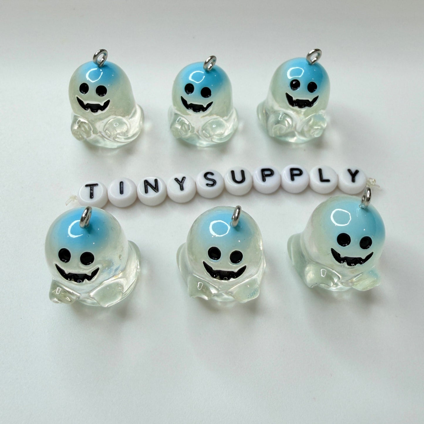 Resin Ancient Skull and Ghost, Halloween Themed Resin Charms