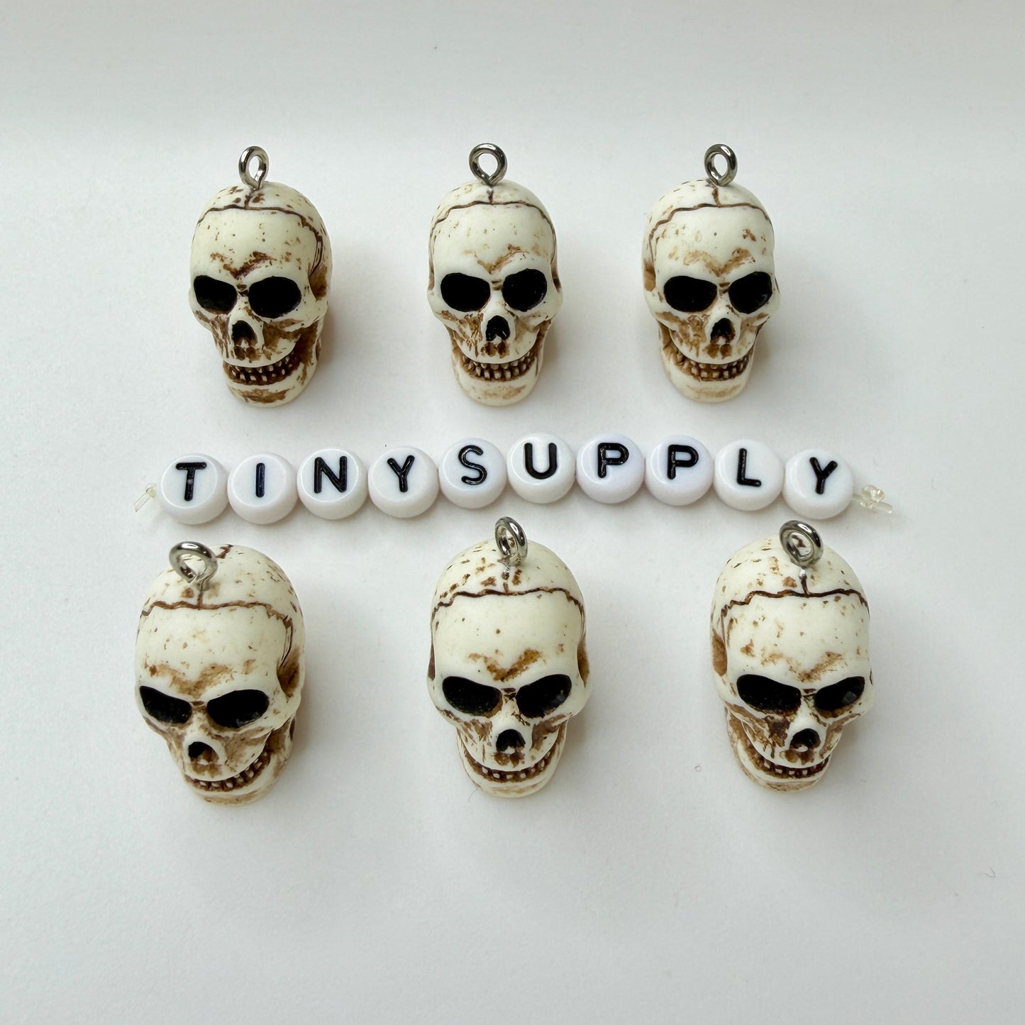 Resin Ancient Skull and Ghost, Halloween Themed Resin Charms