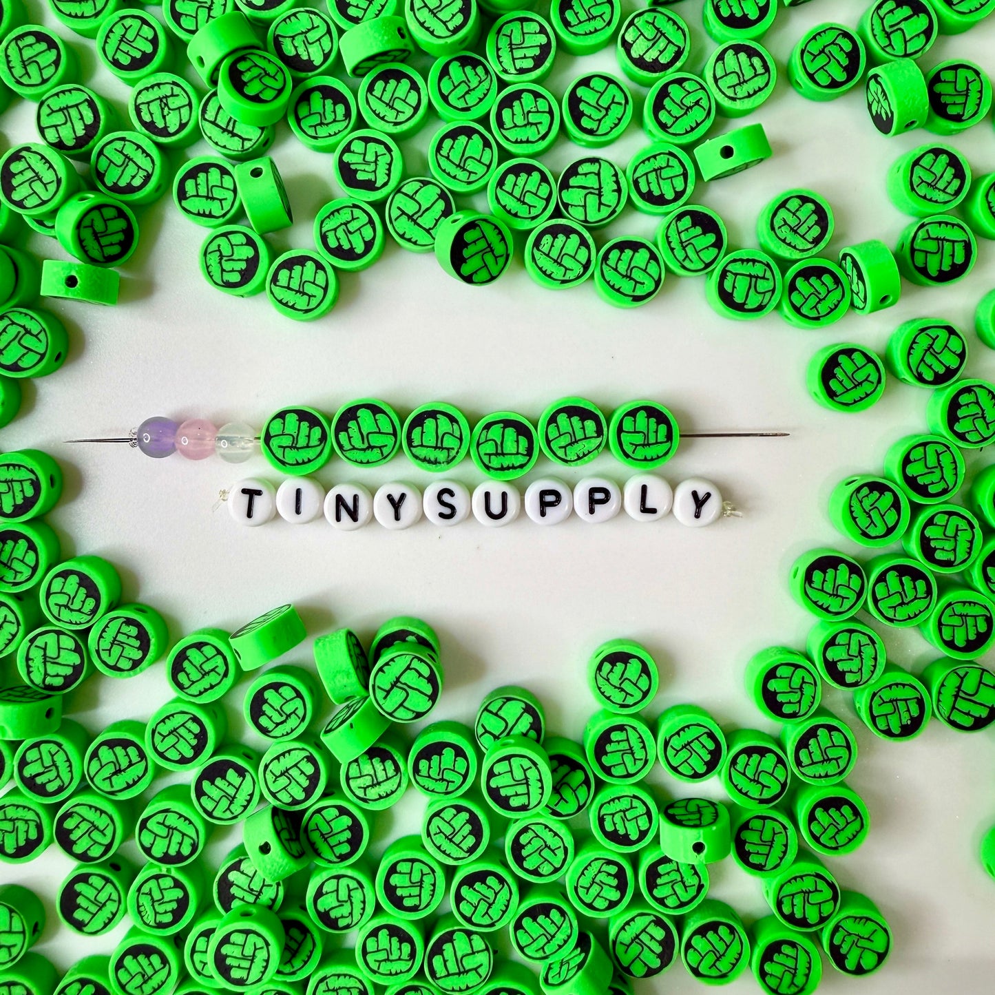 10MM Superhero Themed Polymer Clay Beads