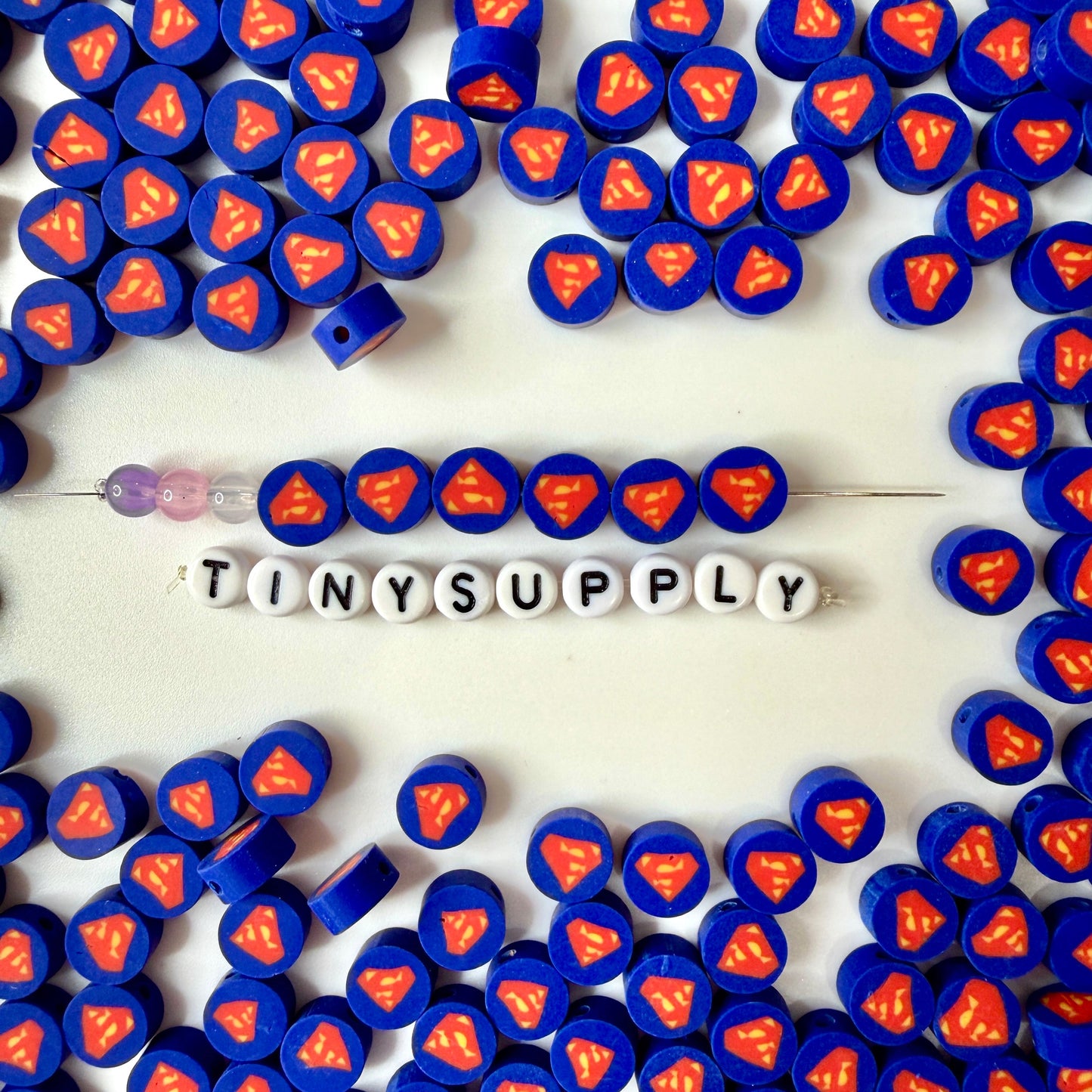 10MM Superhero Themed Polymer Clay Beads