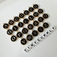 A-Z Individual Black Color Oil Drop Metal letters (12x14mm)