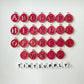 A-Z Individual Rose Red Color Oil Drop Metal Letters (12x14mm)