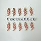 Lightning Bolt Enamel Zinc Alloy Charm (21mm x 7mm, Hole: 2mm)