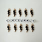 Lightning Bolt Enamel Zinc Alloy Charm (21mm x 7mm, Hole: 2mm)