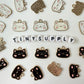 Blushing Cat Face Enamel Zinc Alloy Charm Oil Drop Style Pendant