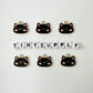 Blushing Cat Face Enamel Zinc Alloy Charm Oil Drop Style Pendant