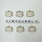 Blushing Cat Face Enamel Zinc Alloy Charm Oil Drop Style Pendant