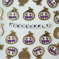 23MM White and Purple Jack-O-Lantern, Halloween Themed Enamel Charm