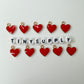 13MM Heart Enamel Charm Red, White, or Black Oil Drop Style Zinc Alloy Pendant