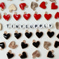 13MM Heart Enamel Charm Red, White, or Black Oil Drop Style Zinc Alloy Pendant