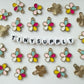 Five Colored Flower Oil Drop Style Enamel Charm (12mm x 15mm)
